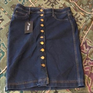 Knee Length Jean Skirt